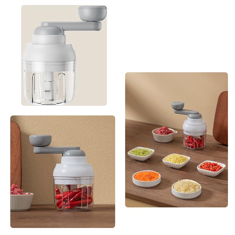 Manual Garlic Chopper Rotate Garlic Press Crusher Vegetable Onion Cutter Multifunctional Masher Kitchen Cooking Accessories