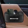 1pcs Leather Car Seat Storage Hanging Bag With Adhesive Storage Pocket For AMG W108 W124 W126 W140 W168 W169 W176 W177 W190 W201