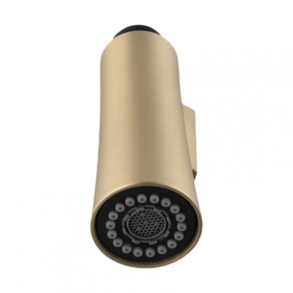 Chic Brushed Gold Pull Down Sprayer for Kitchen Sink 1 8 GPM Flow Rate
