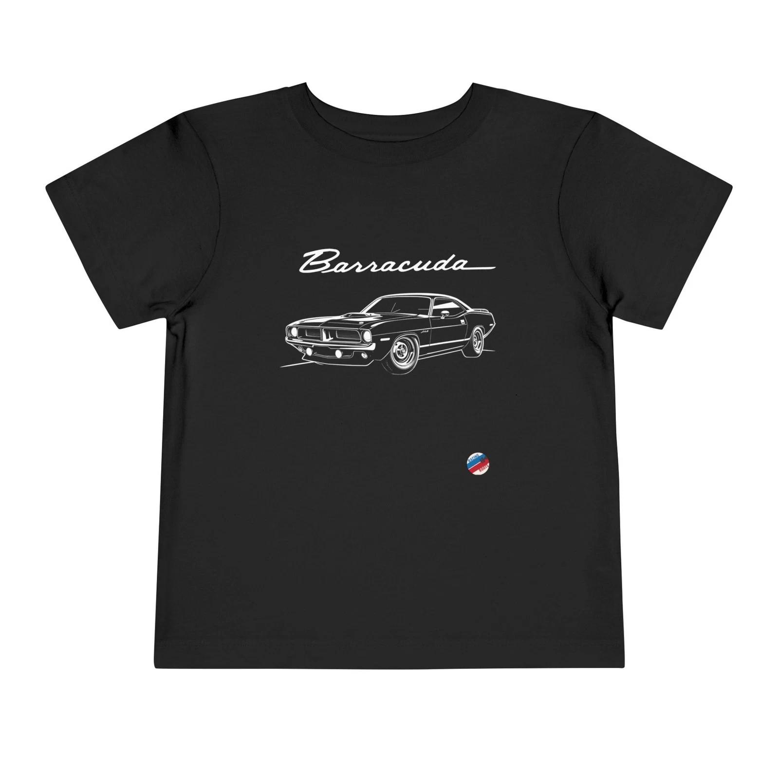 Vintage Barracuda Muscle Car Toddler T-Shirt Graphic Tee Kids L