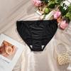 Women's Ice Silk Mid-Waist Bowknot Briefs with Cotton Crotch - Lightweight and Comfortable