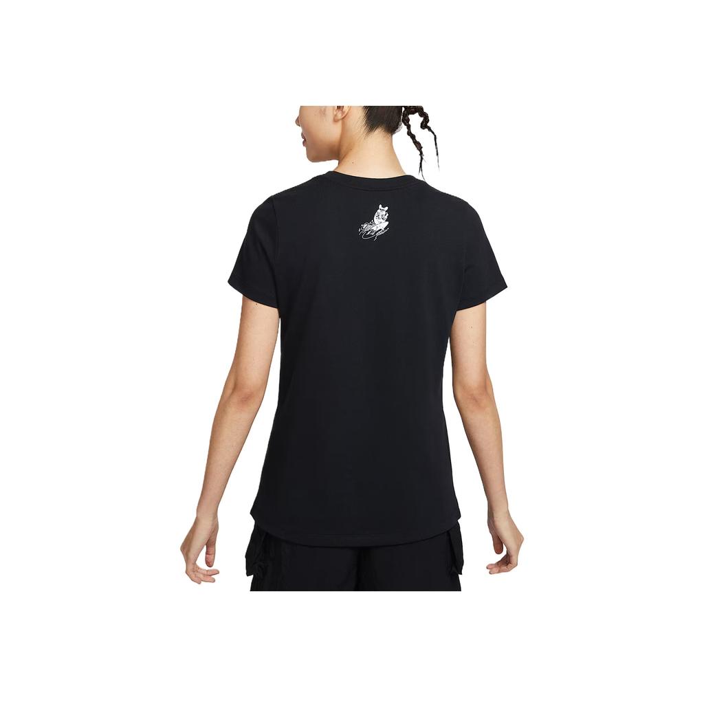 Nike Sportovní oblečení Měkké Pohodlné Módní Univerzální Tričko s Krátkým Rukávem Dámské Topy Černé IM5974-010