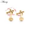 Alisouy 1PC Stainless Steel Cross Ball Threaded Ear Tragus Helix Labret Lip Rings Cartilage Stud Earrings Piercing Body Jewelry