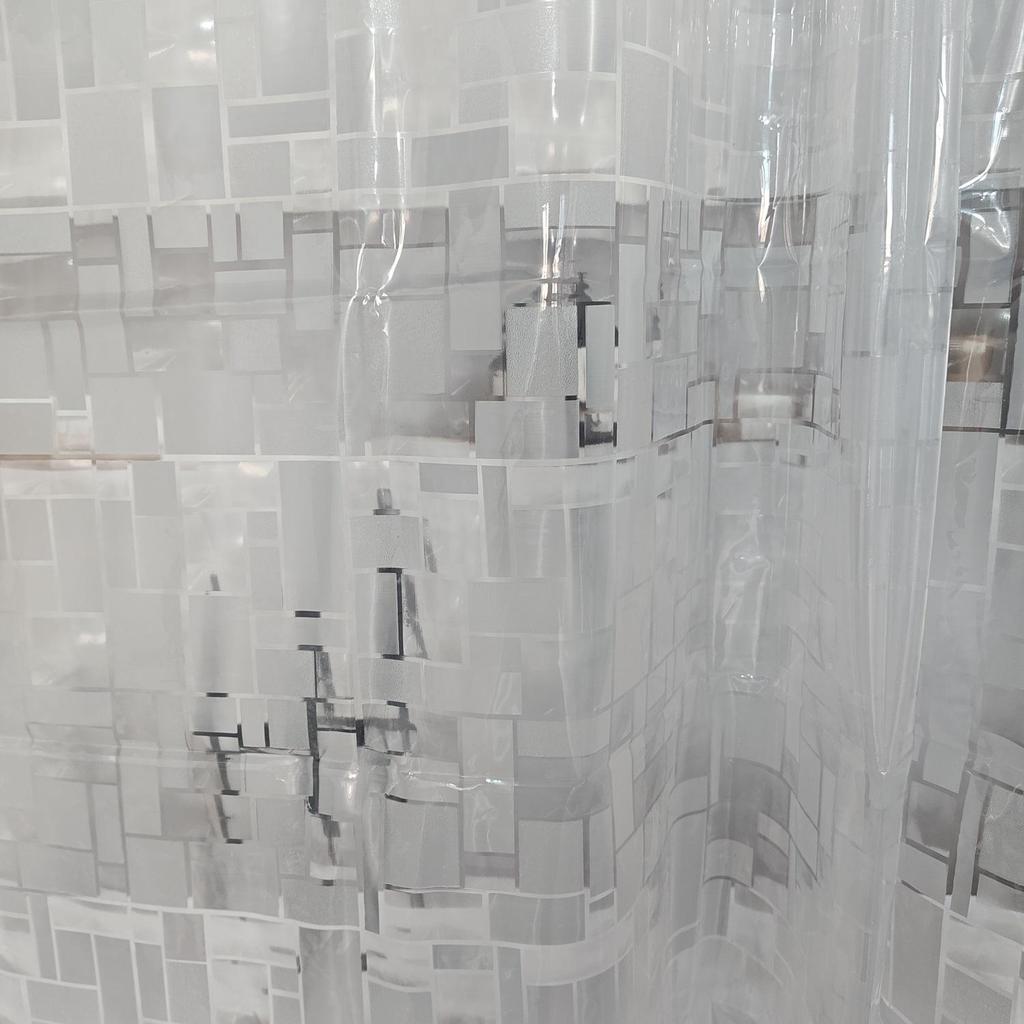 EVA Waterproof Thickened Transparent Shower Curtain - Moisture-Proof, No-Punch Installation