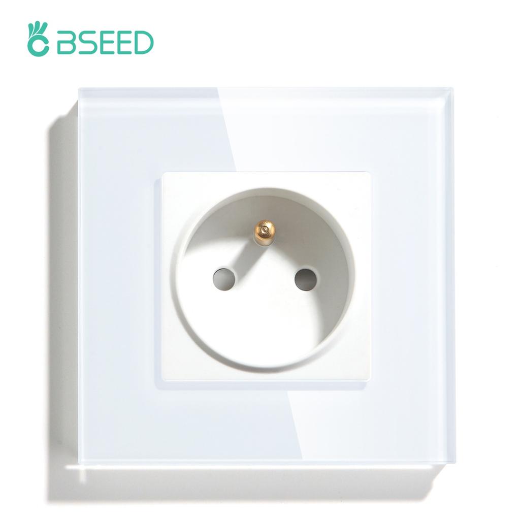 BSEED 1/2/3Gang Touch Light Switches 1/2/3Way Pass Through For Stair Plus French Standard Wall Sockets USB Type-c Charging Ports