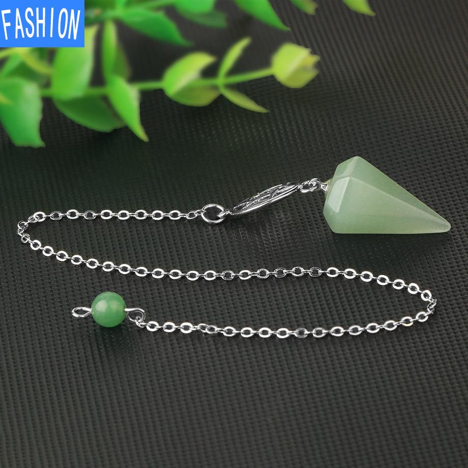 Spirit Pendulum Natural Crystal Pendant Treatment Point Pendulum Weika Meditation Semi Gem Jewelry Gift