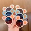 New Children Cute Little Bear Sunglasses Girls' Fashion Circle Sun Glasses Cute Baby Outdoor Sunshade Eyewear Uv400