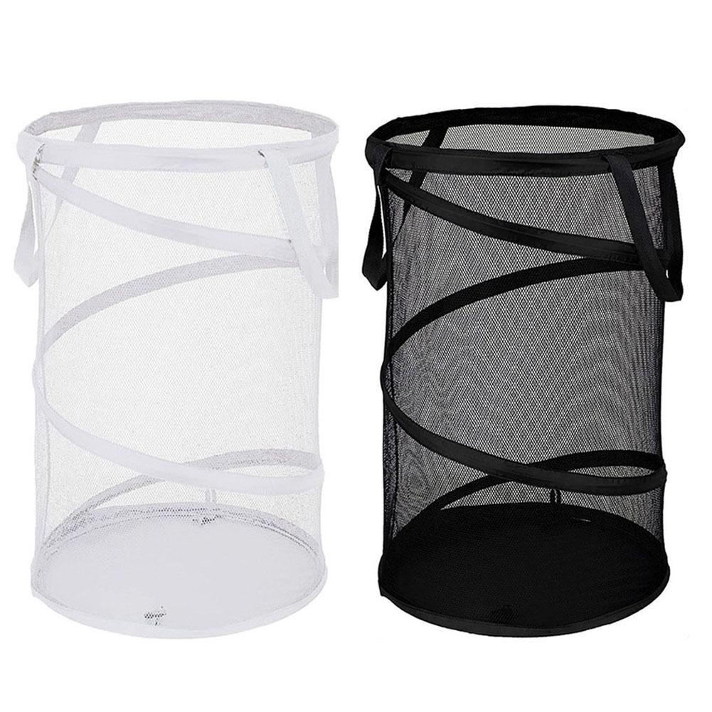 Space Saving Foldable Laundry Basket with Breathable Mesh Sides for Small Apartments Nurseries and Laundry Rooms