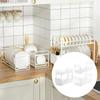 Bowl Cup Holder Carbon Steel Dish Organizer Stand Rustproof Drying Plate Rack