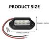 6 LED Car License Number Plate Lights Universal 12-24V For SUV Truck Trailer Van White Side Lamp Bulbs Car License Plate Lights