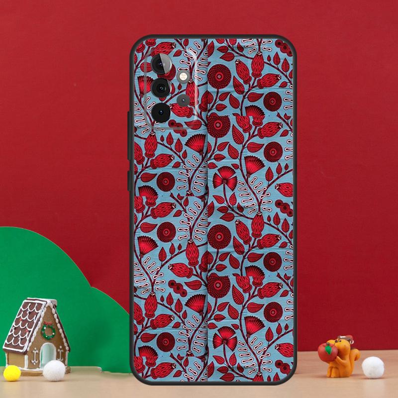 African Wax Pattern Fabric Case For Samsung Galaxy A56 A33 A13 A36 A23 A52 A32 A12 A54 A34 A14 A16 A53 A15 A35 A55 A17