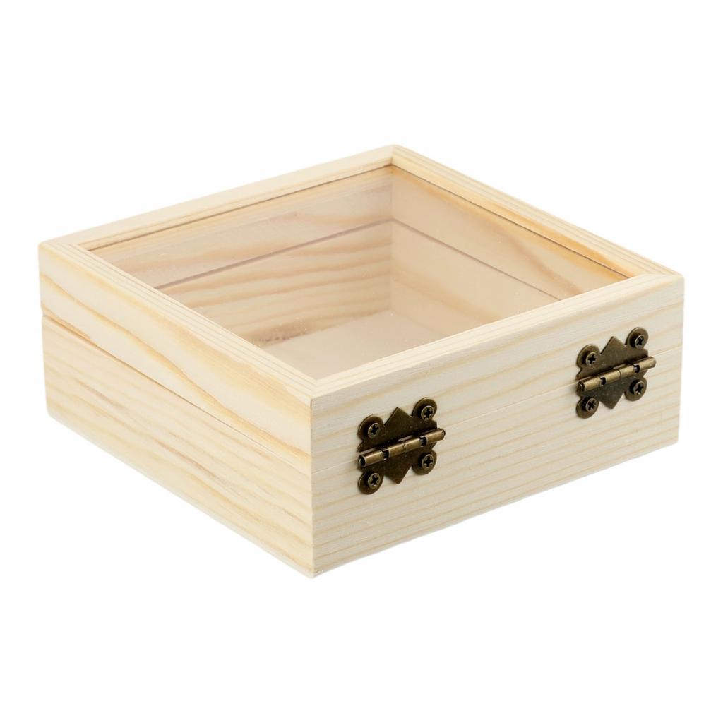 Charming Wooden Hinged Box for Personalized Crafts and Keepsakes