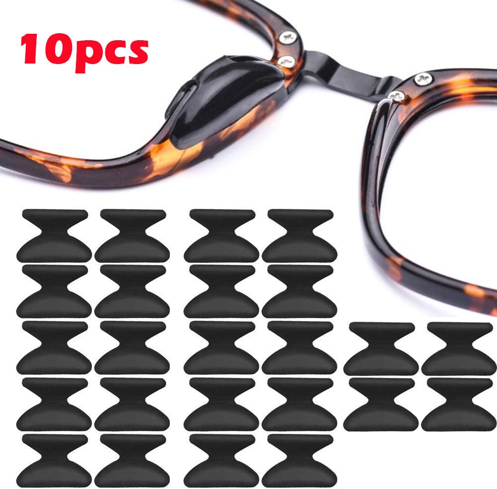 

10Pcs Double-sided Adhesive Nose Pad Eyeglass Nose Pads Stick on Silicone Anti-Slip for Sunglasses Thin Nose Pads Eyeglasses