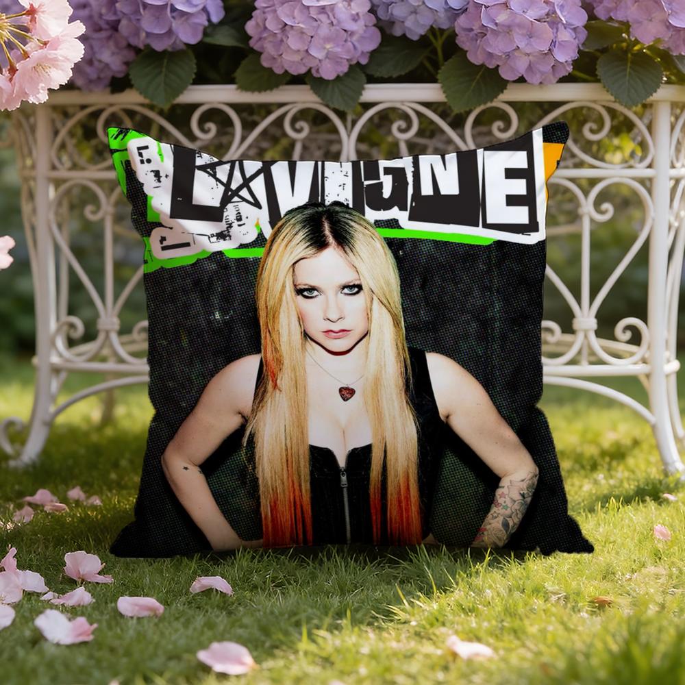 A-Avril R-Ramona Lavigne Cushion Cover Home & Car Dual-Scene Pillow Cover: Reversible for Premium Comfort