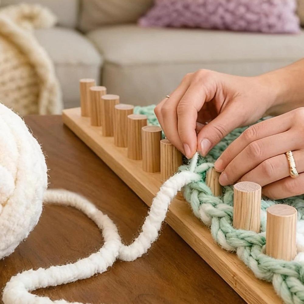 Chunky Blanket Knitting Loom Adjustable Portable Weaving Tool for Handmade Thick Yarn Crochet Accessories and Kits Crochet tool