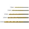 50Pcs HSS Titanium Coated High Speed Steel Twist Drill Bit Set Tool 1.0mm/1.5mm/2.0mm/2.5/3.0mm Hand Tools Power Tools Gold