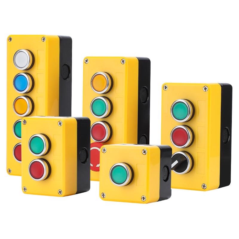 Waterproof Emergency Stop Control Box with Indicator Lights (2-3 Hole)