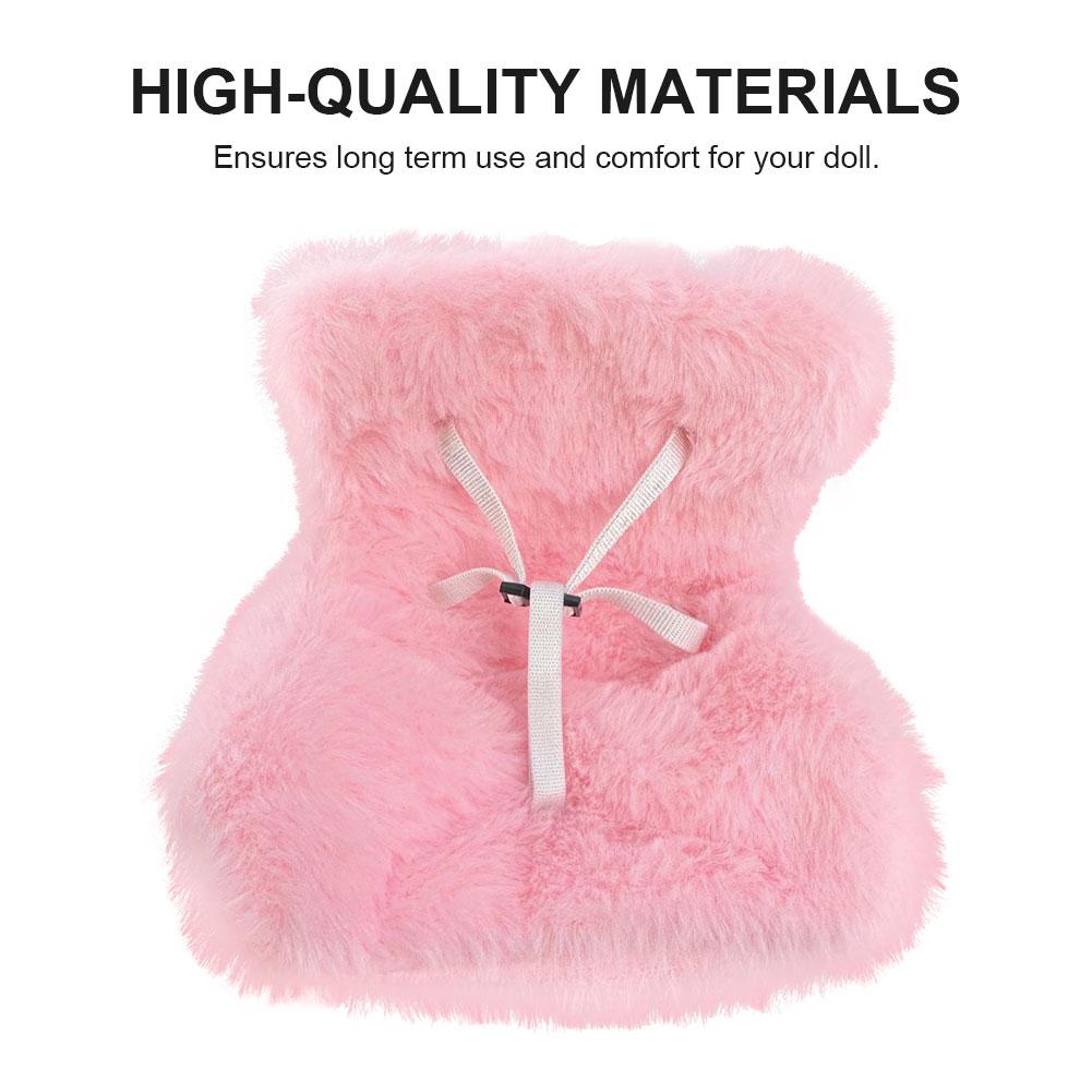 Mini Plush Doll Safety Seat Soft Kawaii Doll Seat Car Ornament Doll Safety Seat Car Interior Decoration for 17cm Cute Doll