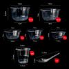 Disposable Tableware Set: Thickened Plastic Bowl with Lid, Banquet Spoon, Cup, and Chopsticks for Weddings and Household Use