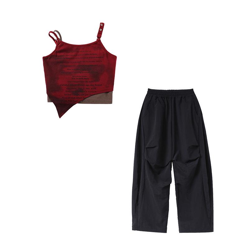 

Костюм для джазового танца для девочек - Детская модная одежда для уличных танцев и подиумный комплект 110cm