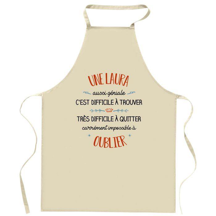 Tablier de cuisine - Planetee Une Lou-Ann - Impression bretonne - Coton résistant - Liens ajustables