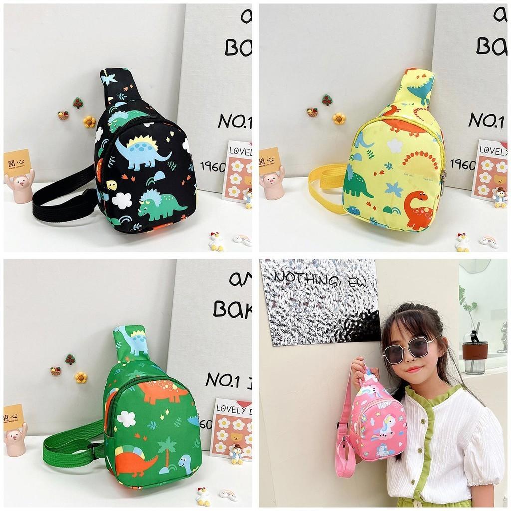 Fun And Charming Dinosaur Print Crossbody Bag For Kids Made Of Breathable Nylon