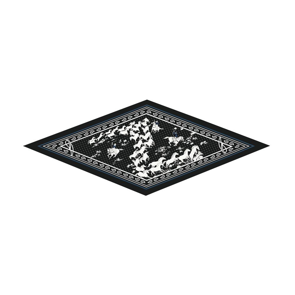 Diamond Scarf Fly Horse Print Brand Silk Scarves Wraps Women Luxury Bandana Headband Lady Hijabs Foulards Neckerchief Shawl