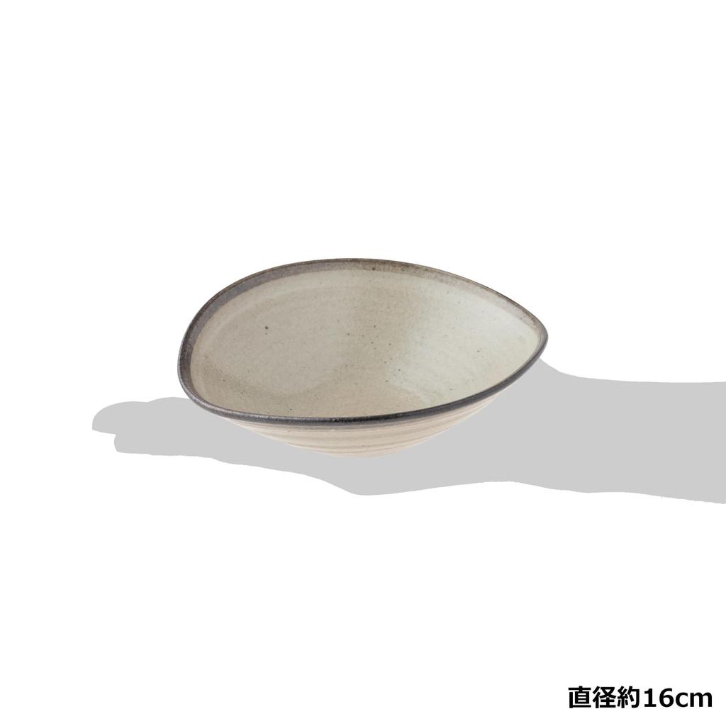 Marui Seito Shigaraki Ware Hechimon Bowl, Diameter: Approx. 16cm, River Whale Design, Beige, MR-3-4173