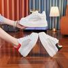 Leather Mesh White Shoes Women's New Summer Versatile Thick-soled Heightening Shoes Breathable Casual Board Shoes Women