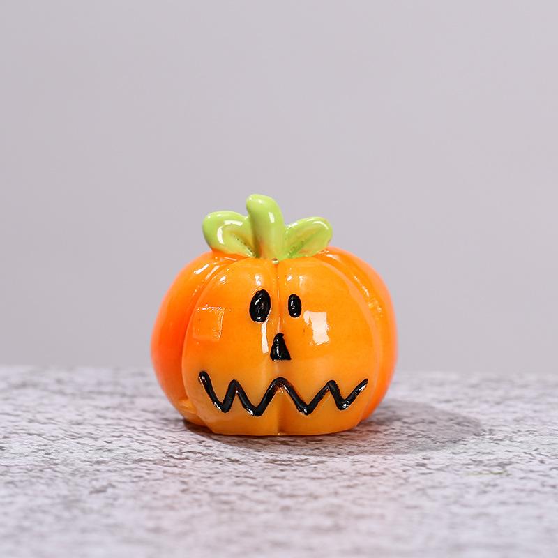 Halloween Cute Pumpkin Lantern Ghost Trinket Micro-landscape Plant Accessories, Keychain Pendant