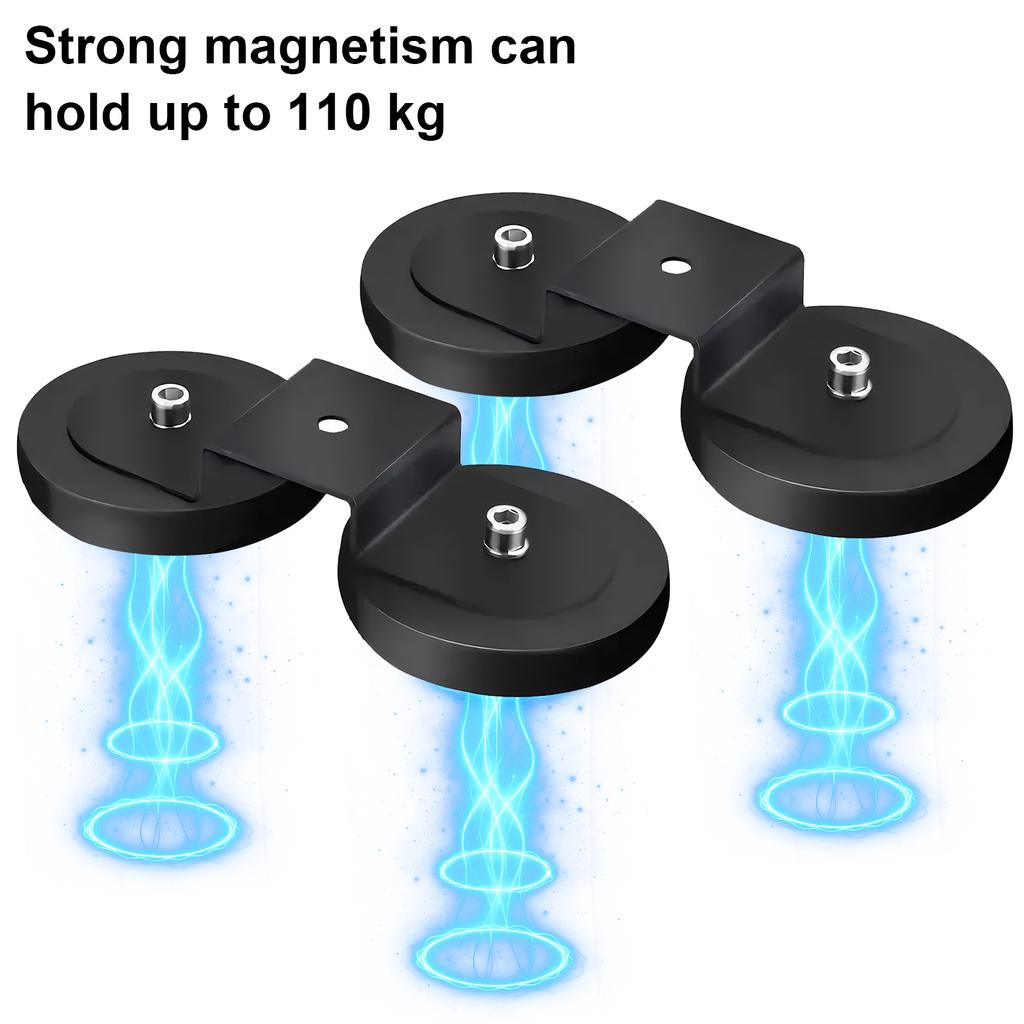 2PCS Magnetic Base Light Bar Mounts Universal Fit Strong Sucker Holder W/Rubber Boot for LED Pod Work Lights Auxiliary Driving L