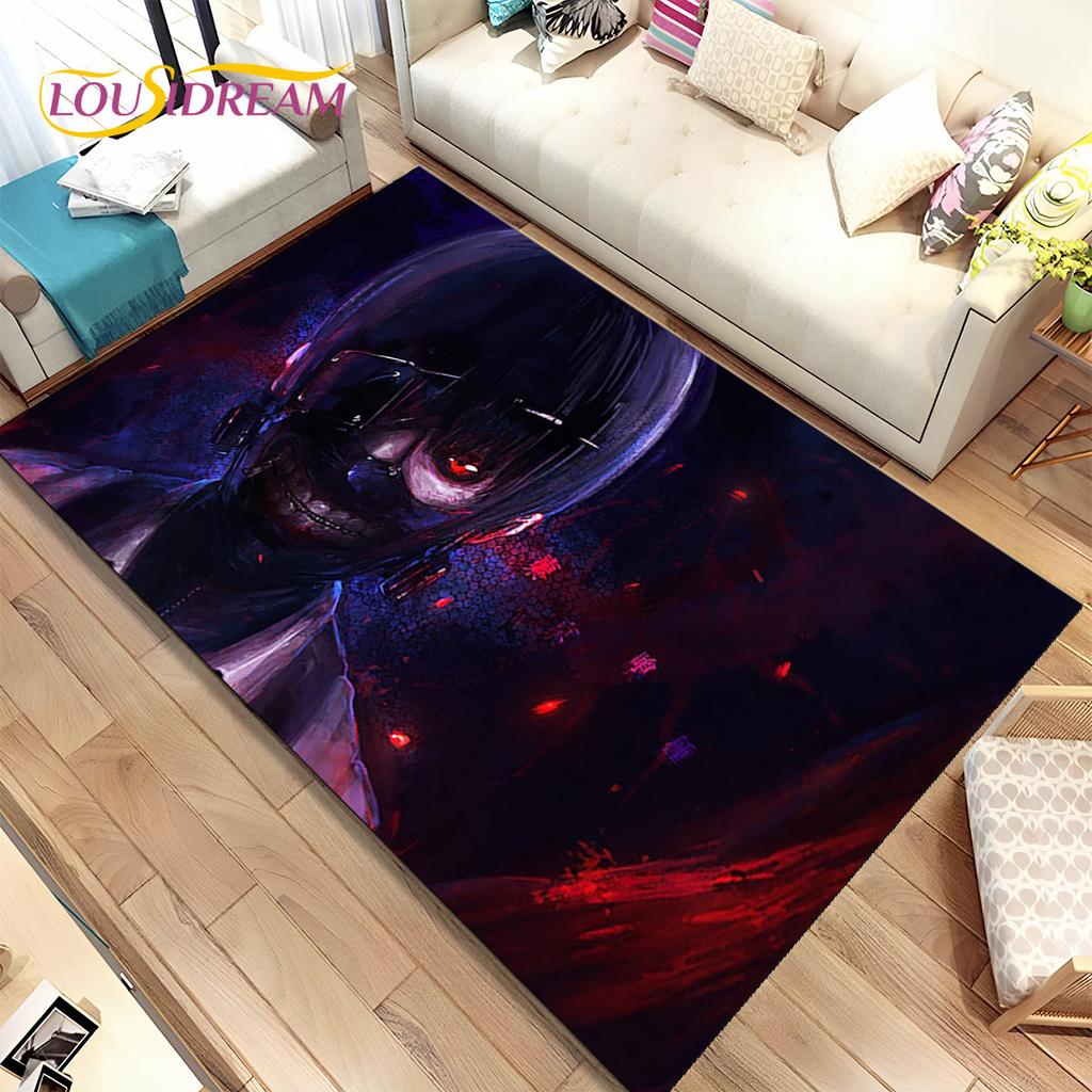 Japan Anime Tokyo Ghoul Cartoon Area Rug,Carpet for Home Living Room Bedroom Sofa Doormat Kitchen Decor,kids Non-slip Floor Mat