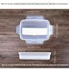 Leak-Proof Stainless Steel Lunch Box with 3 Compartments - Durable Easy-Clean Bento Container for Students & Office Workers