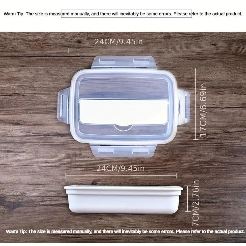Leak-Proof Stainless Steel Lunch Box with 3 Compartments - Durable Easy-Clean Bento Container for Students & Office Workers