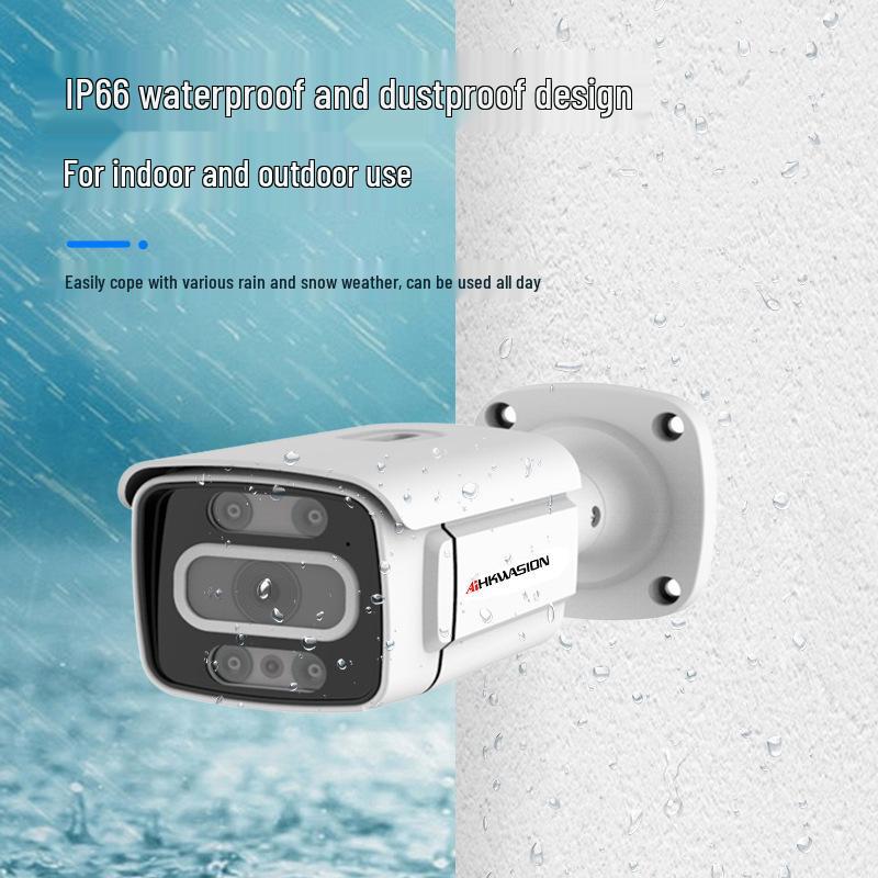 High-Definition Outdoor POE Surveillance Camera Set with Audio Monitoring