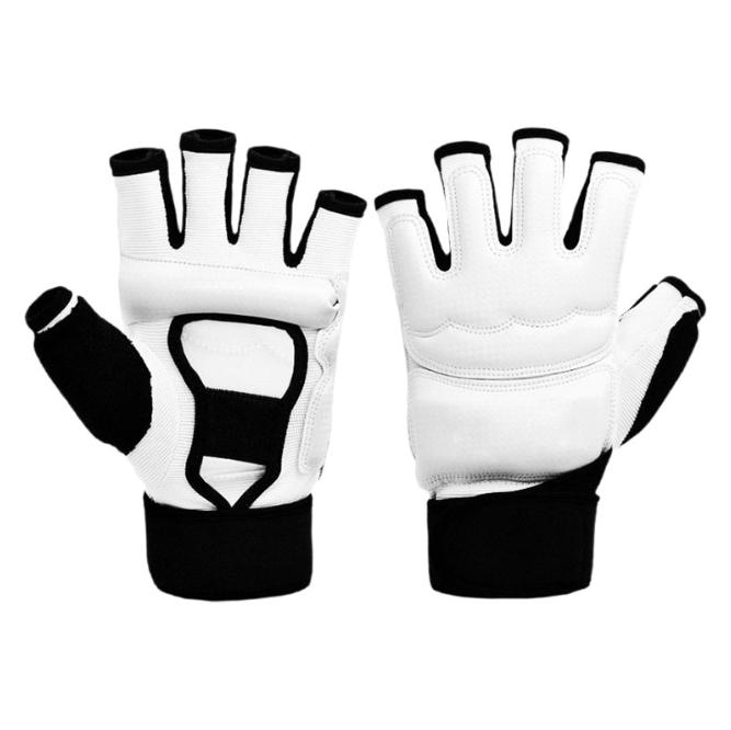 Fitness Protect Half-finger Sanda and Kickboxing Boxing Gloves and Protective Gear Sets S белый
