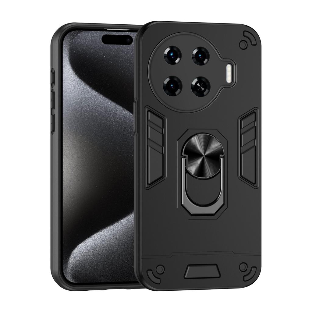 Case For Tecno Spark 20 Pro Plus CL9 Magnetic Metal Ring Holder TPU Frame Armor Plastic Shockproof Phone Protective Cover Fundas