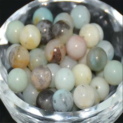 Perline rotonde distanziatrici sciolte in pietra preziosa naturale Perline di amazzonite multicolore naturale per realizzare gioielli