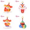 God Of Wealth Plush Toy Set With Magnetic Stickers For Cultural Decor