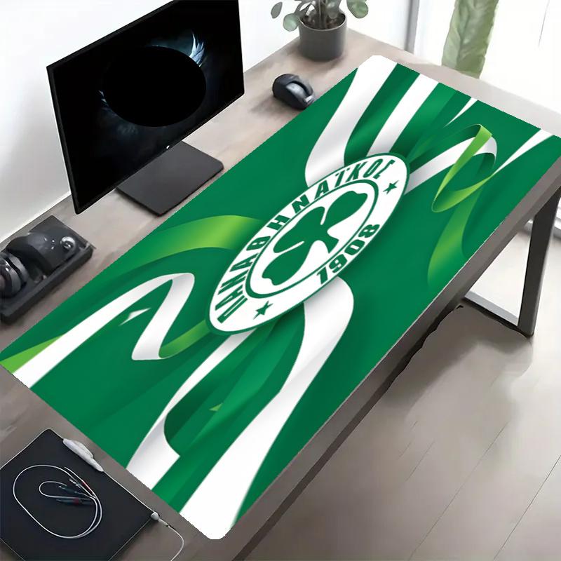 Panathinaikos FC Print Mouse Pad, Anti‑Slip Desktop keyboard Mat, for PC Laptop Gaming Working Daily Use, Cool Festival Birthday Gift