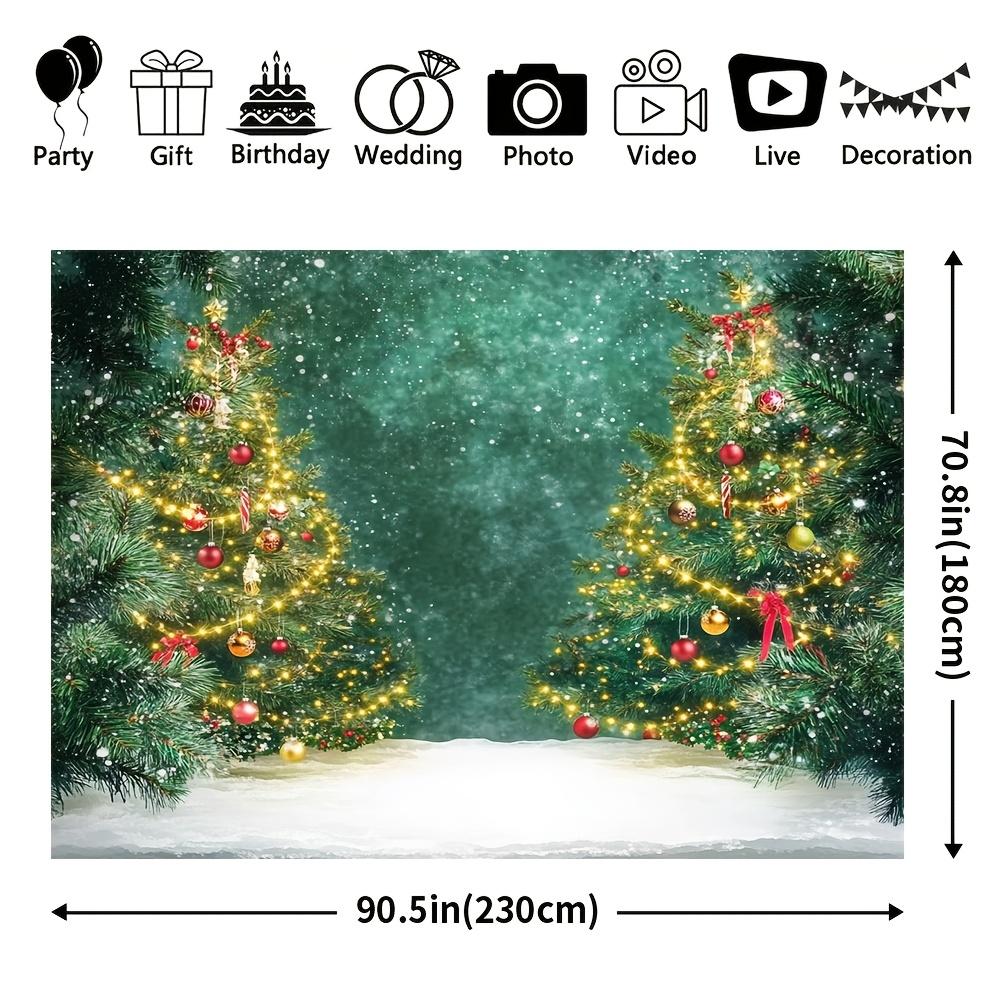 1Pcs Christmas Wonderland Pine Tree Decoration Background Winter Backdrop For Photo Studio Photo Booth Party