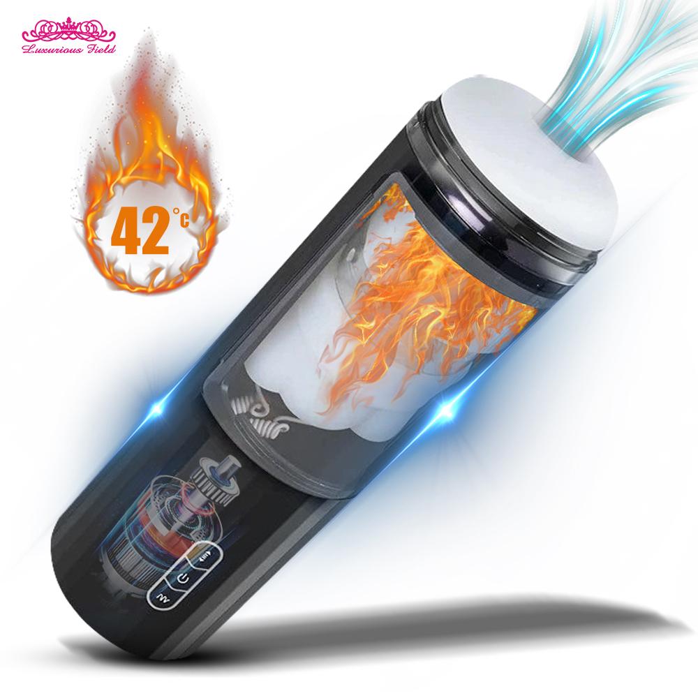 Male Masturbator Automatic With Powerful Vibrating & Thrusting Blowjob Sucking Masturbation Stroker Real Vaginal Sex Toy For Men