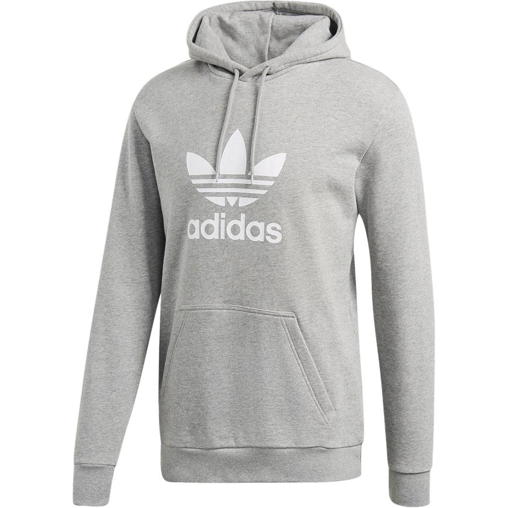 Adidas Originals Trefoil Hoodie Sweatshirt Japan Version Men's Light Gray DT7963-