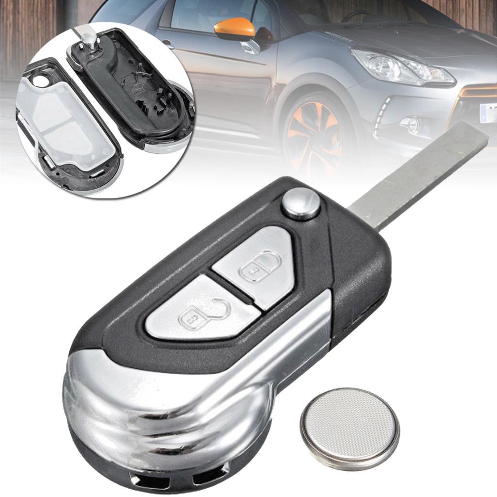 maijiabao 2 Buttons Remote Key Fob Case Service Kit + Battery Fit for