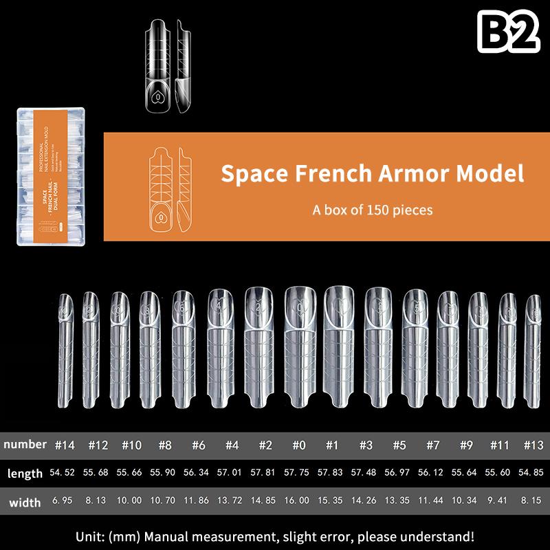 Sandwich Dual Nail Forms 240Pcs 15Size Extensions-Dual Forms Coffin Oval Almond Nail Forms Top Mold Bottom Mold Extensions