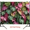 2D Colorful Monstera Plant Wall Backdrop Photography Background Banner