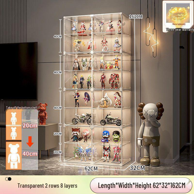 Lego Vitrine: Staubdichtes Transparentes Aufbewahrungsregal für Kleine Ornamente und Spielzeug