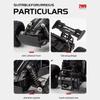2.4Ghz 20km/h RC Off Road Car 2WD Remote Control Vehicle with LED Headlight Independent Shock Absorber for Children's Racing Toy
