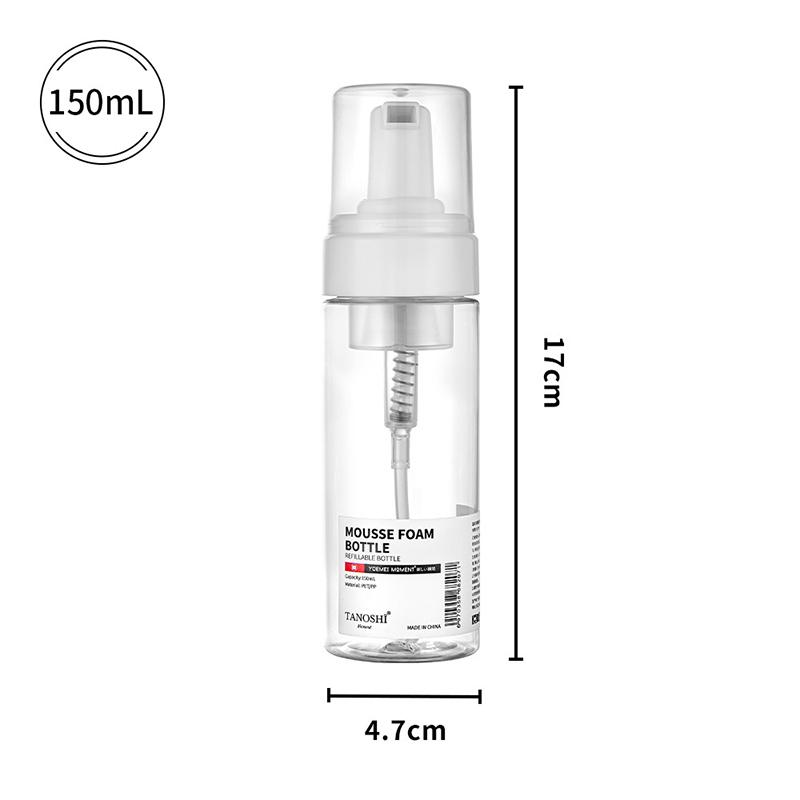 Foam Pump Bottle Travel Foaming Dispenser Hand Soap Lash Cleanser Shampoo Mousse Refillable Pump Containers