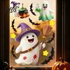 Holiday Party Supplies 2Pcs Cute Ghost Halloween Static Window Stickers, PVC Waterproof Cartoon Pumpkin Bat And No Glue Glass Adhesives Star